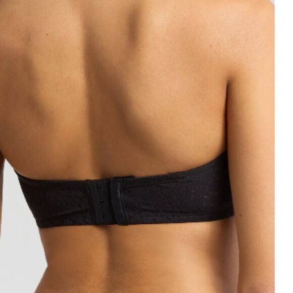 Chantelle Lingerie Norah Lace Trim Bandeau Bra, Black, Size 38G, NWT - Picture 7 of 14